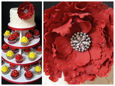 Wedding Cupcake Tower - Cake by gizangel