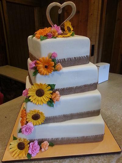 Country Wedding Cake  - Cake by Kassie Smith