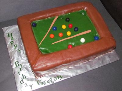 Pool Table - Cake by NickySignatureCakes