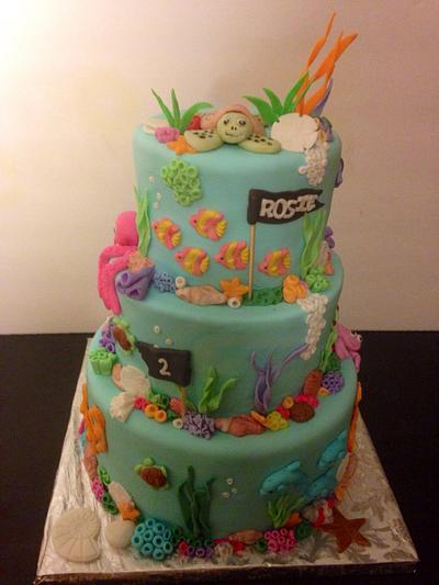 Underwater theme cake - Cake by Cake Waco