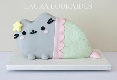 Pusheen Mermaid Cake - Cake by Laura Loukaides