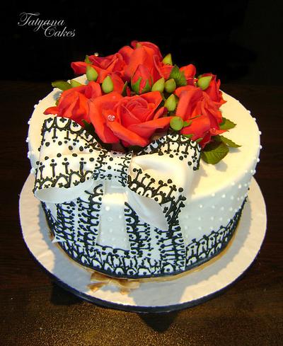 Cake with red roses 2 - Cake by Tatyana Cakes