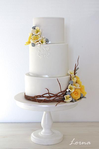 Yellow Flowers.. - Cake by Lorna