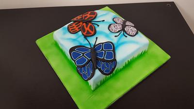 Butterflies - Cake by Geek Cake