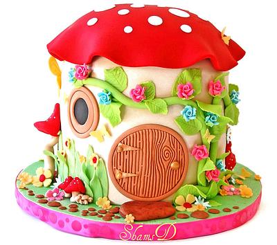 Toadstool House Cake  - Cake by Shamima Desai