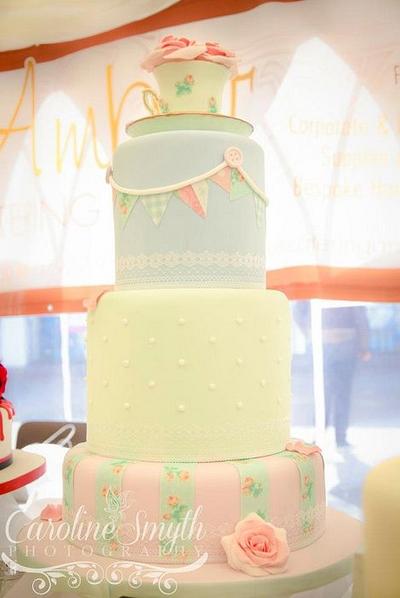 Vintage style teacup.  - Cake by Amber Catering and Cakes