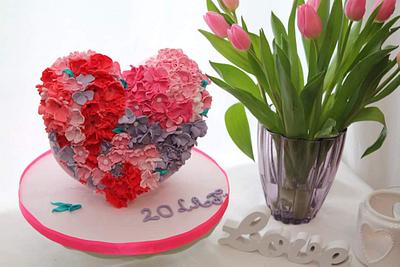 Love heart - Cake by DomiCakesArt