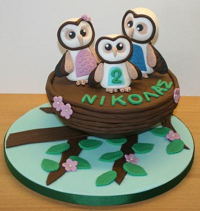 Owls cake - Cake by WhenEffieDecidedToBake