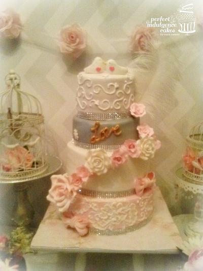 Love Birds Wedding - Cake by Maria Cazarez Cakes and Sugar Art
