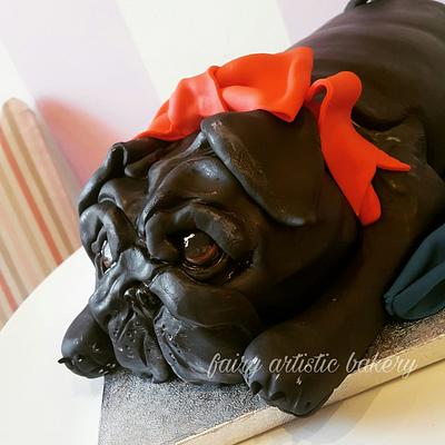 Cornelius the pug  - Cake by Helen at fairy artistic 