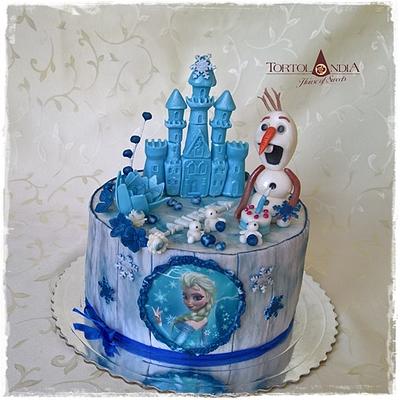 Frozen cake & Olaf - Cake by Tortolandia