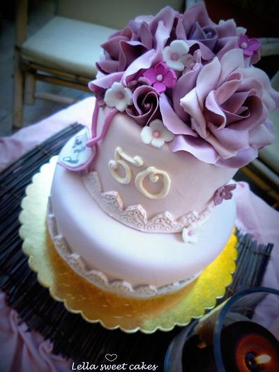 Happy birthday with elegance - Cake by LellaSweetCakes