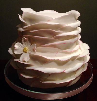 Ruffle Wedding Cake - Cake by PureCakery