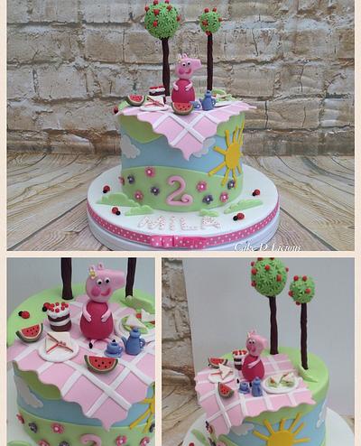 Peppa Pig Picnic  - Cake by Sweet Lakes Cakes