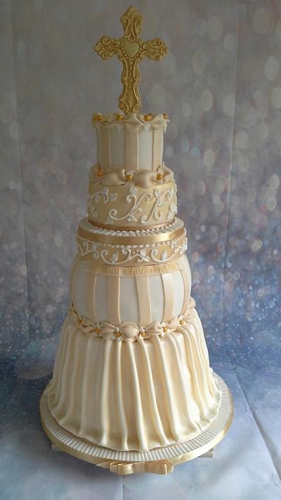 christening cake - Cake by milkmade