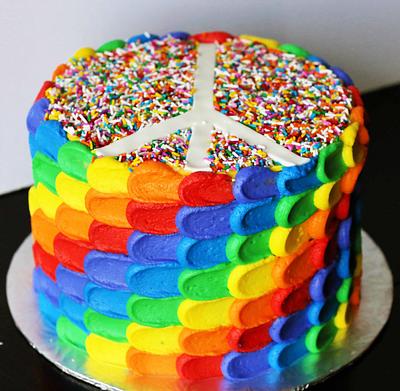 Rainbow Petal Cake - Cake by Kellie Witzke