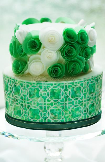 Green & white - Cake by JoBP