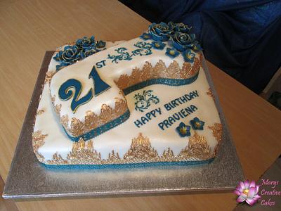 21st Birthday cake - Cake by Mary Yogeswaran