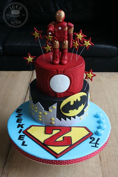 Super Hero Cake - Cake by IcedByKez