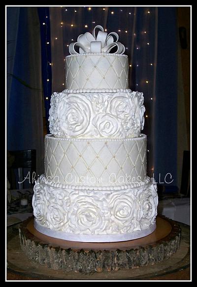 Ruffle Rose wedding cake - Cake by Ahimsa