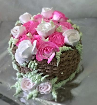 Basket of Roses - Cake by Gauri Kekre