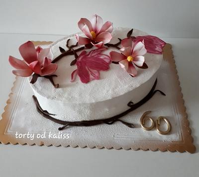 Birthday with magnolias - Cake by Kaliss