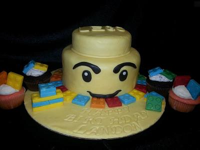 Lego Head - Cake by Gigis Sicilian Sweets 