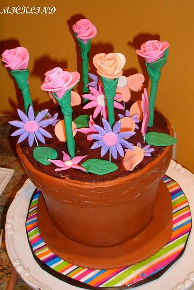 MOTHERS DAY FLOWER POT - Cake by Linda