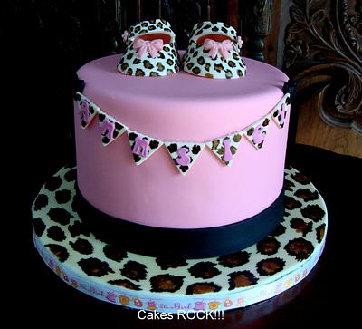 Pink Leopard Baby Shower - Cake by Cakes ROCK!!!  