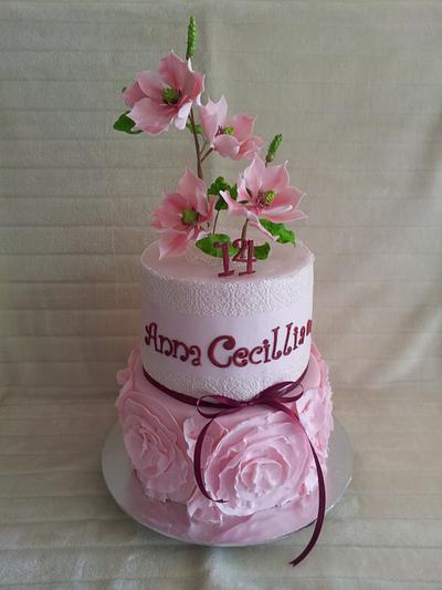Magnolia cake  - Cake by Bistra Dean 