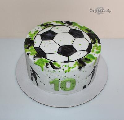Painted football - Cake by Cakes by Evička