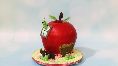 Apple the Caterpillar's  home - Cake by Urvi Zaveri 