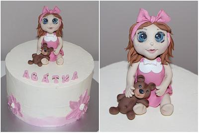 birthday cake for baby girl - Cake by Adriana12