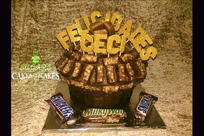 snickers&milkyway Bigcupcake - Cake by SUGARScakecupcakes