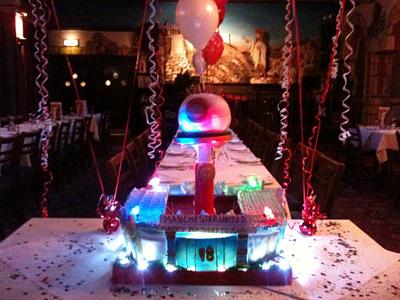 football cake top spins music and lights - Cake by mick