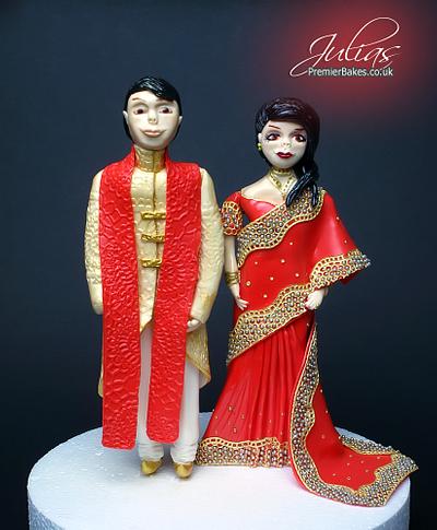 Asian Bride and Groom toppers - Cake by Premierbakes (Julia)
