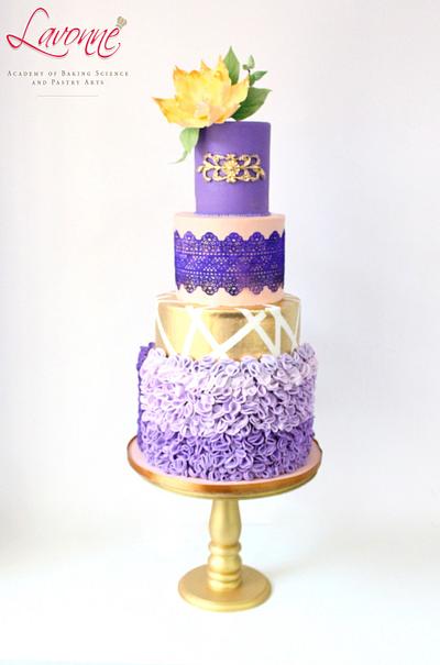 Purple Fantasy Wedding Cake  - Cake by Joonie Tan