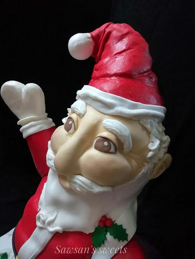 3d Santa Claus cake  - Cake by Sawsan's sweets