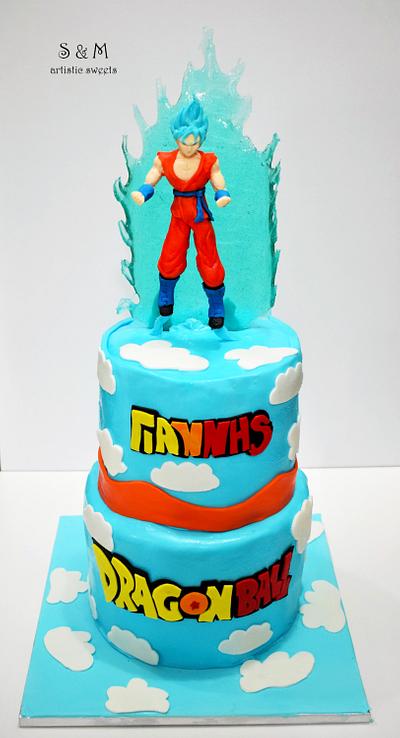 Dragonball!!! Goku Super Saiyan God Blue  - Cake by S&M artistic sweets