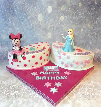 Minnie vs. Elsa by Arty cakes  - Cake by Arty cakes