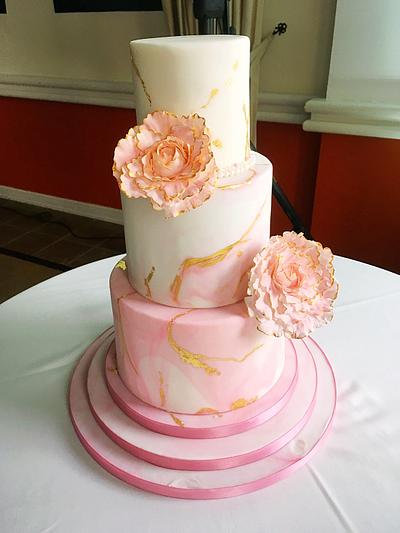 Wedding cake on a plane! - Cake by Alana Lily Chocolates & Cakes