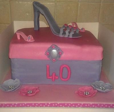 Shoebox cake for my 40th birthday - Cake by shelley
