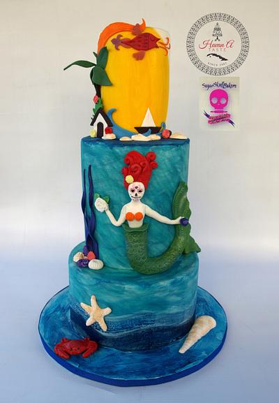 Sugar Skull Bakers Island Mermaid - Cake by Havan a Taste
