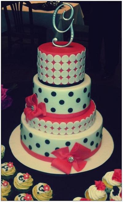 Modern Polka Dot Wedding - Cake by Hot Mama's Cakes