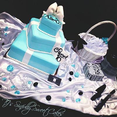 Tiffany & Co Sweet 16 - Cake by Tyla Mann