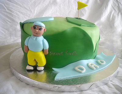 Golf Themed Birthday Cake - Cake by Carsedra Glass