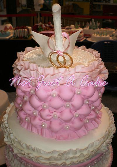 Wedding Swan on Tufted Billowing - Cake by Not Just A Cake
