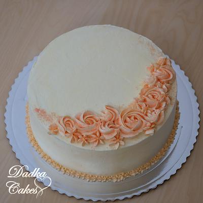 Peach buttercream cake - Cake by Dadka Cakes