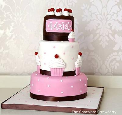 Cupcake themed little girl's cake - Cake by Sarah Jones