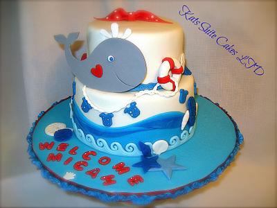 Welcome Baby Boy - Cake by Kat